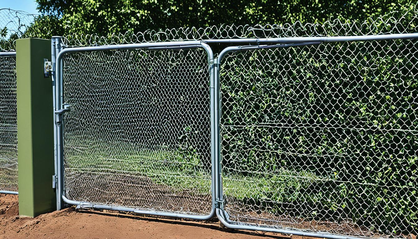 automatic chain link fence gate