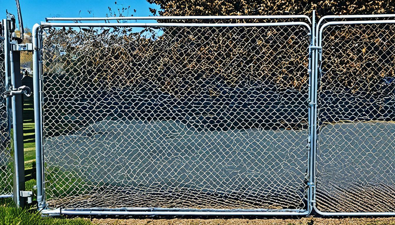 automatic chain link fence gate