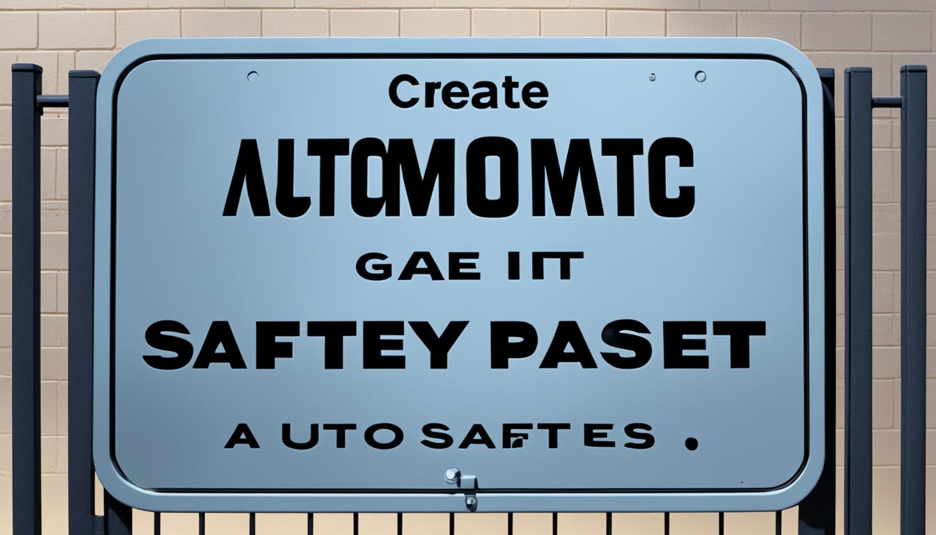 automatic gate sign