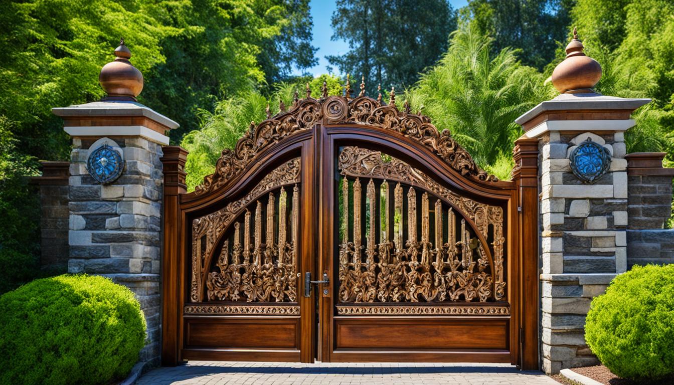 automatic wooden gate