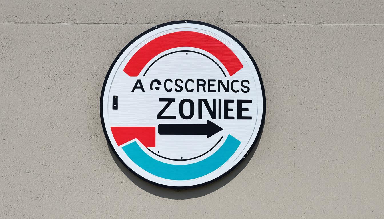 controlled access zone sign