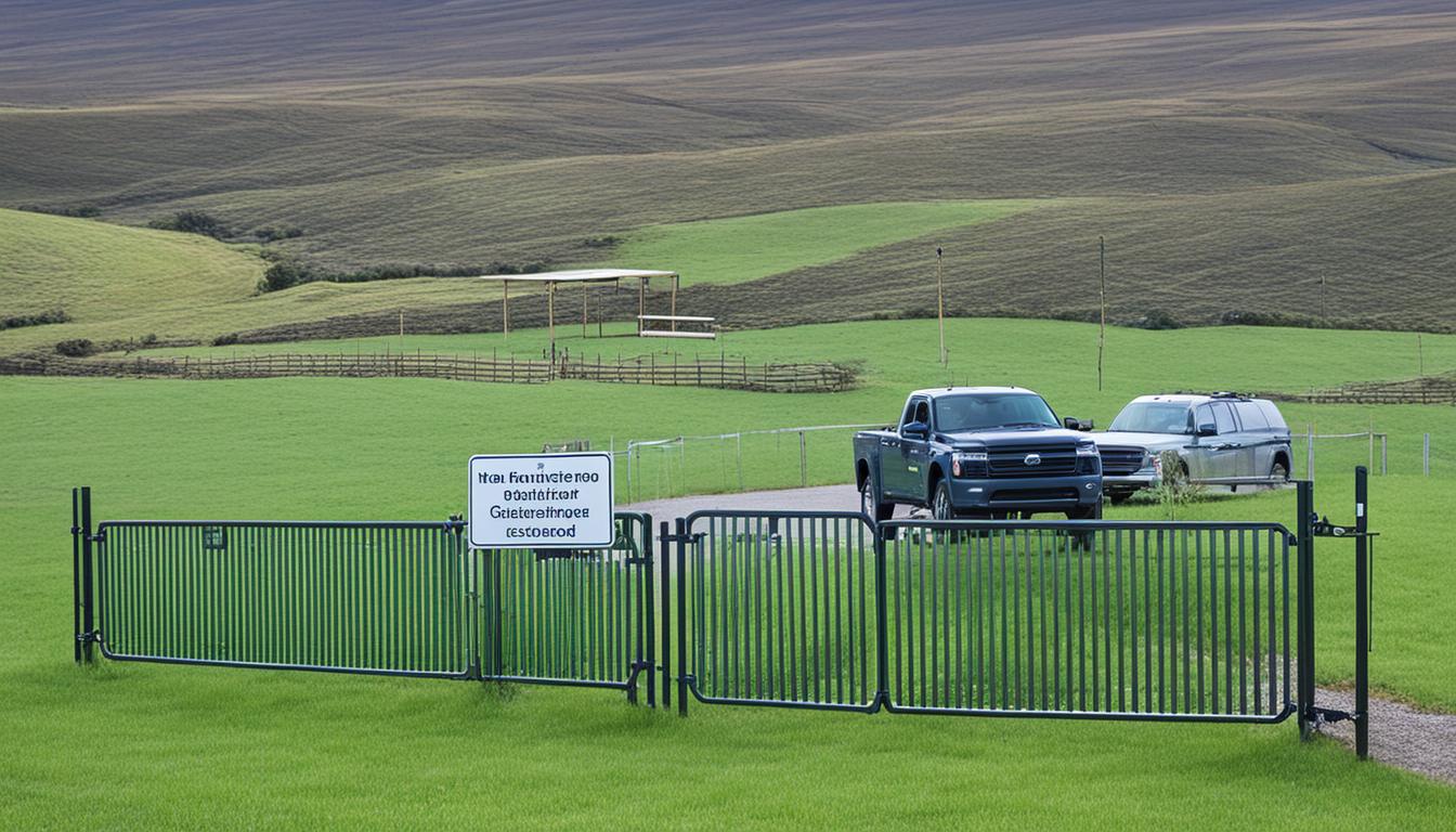 drive through electric fence gate