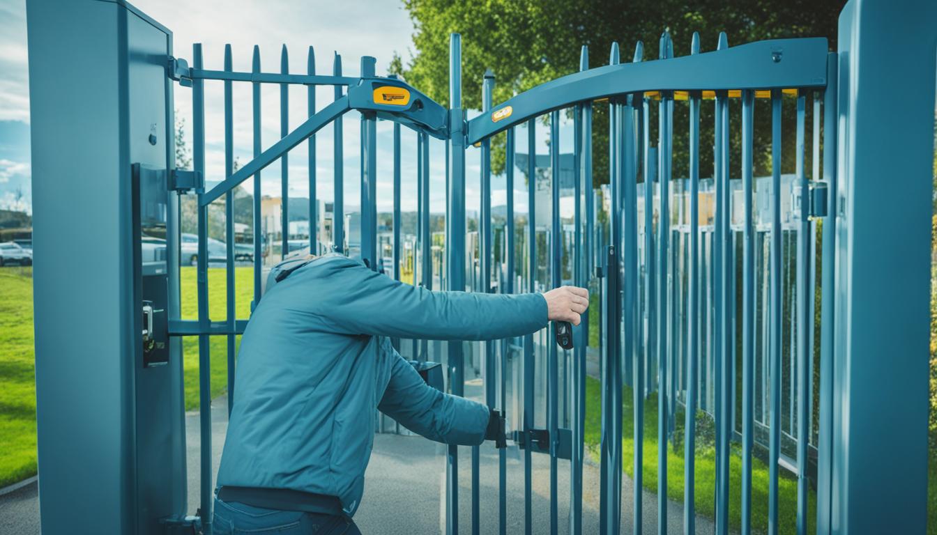 how to open automatic gate manually